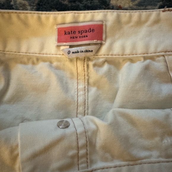 Kate Spade Cream Button-Front A-Line Skirt - Picture 2 of 2